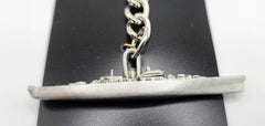 Des Moines Class Heavy Cruiser Ship Pewter Keychain