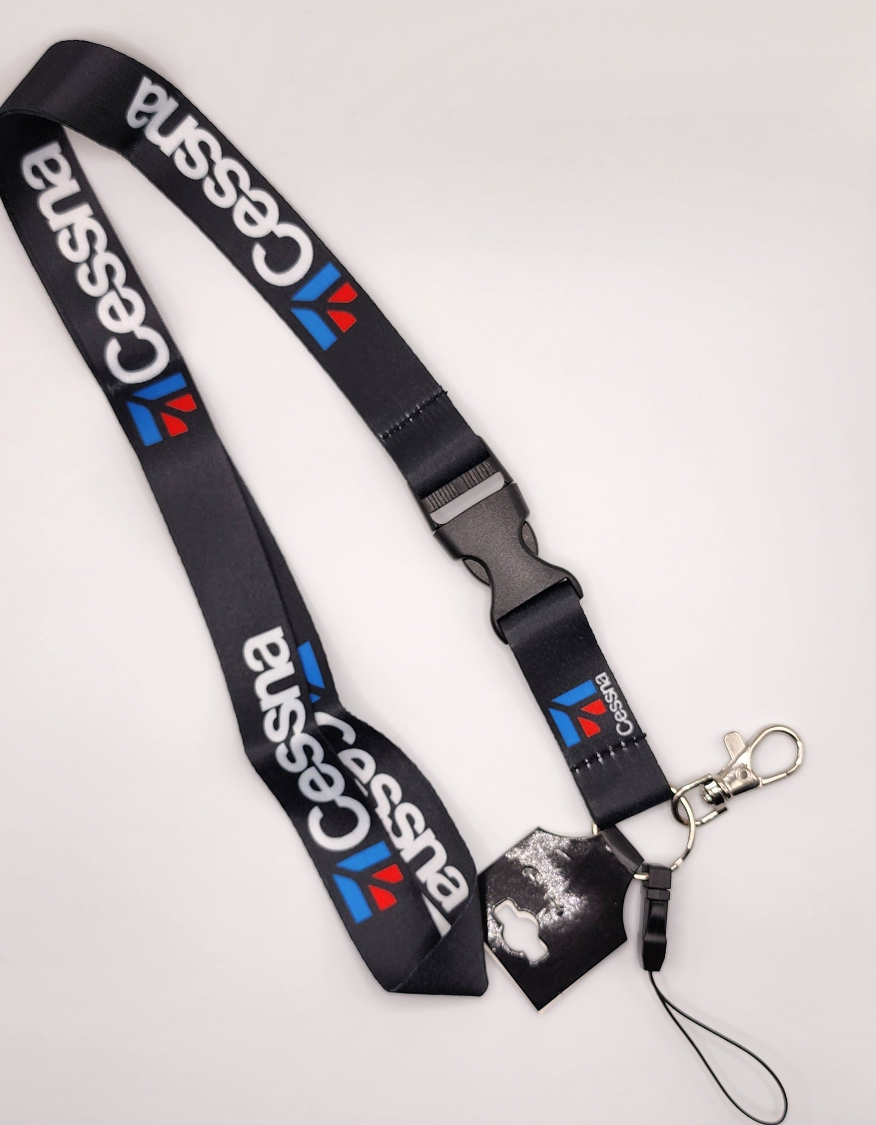 Cessna Logo White/Black Lanyard