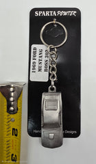1969 Ford Mustang Boss 302 3D Pewter Keychain