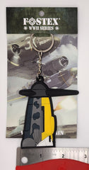 Messerschmitt Bf-109 WWII German Fighter Plane PVC Keychain