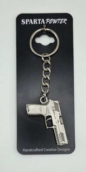 Sig Sauer P320 9mm Pewter Keychain