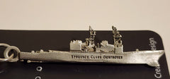 Spruance-Class Destroyer Pewter Ship Keychain