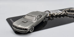 1969 Ford Mustang Boss 302 3D Pewter Keychain