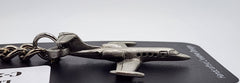 Learjet C-21 Airplane Pewter Keychain