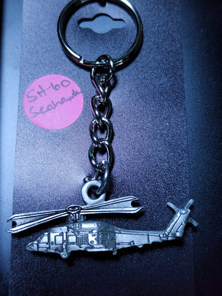 Sikorsky SH-60/MH-60 Seahawk Helicopter Pewter Keychain