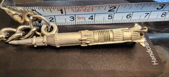 3D Saturn Rocket Pewter Keychain
