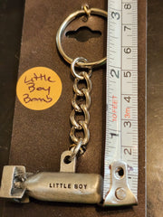 Little Boy 3D Atomic Bomb Pewter Keychain