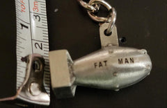 3D Fat Man Atomic Bomb Pewter Keychain