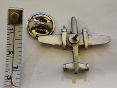 WWII North American Aviation B-25 Mitchell Bomber Pewter Airplane Lapel Pin