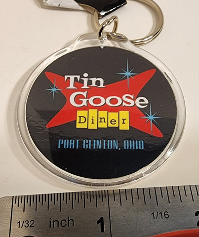 Tin Goose Diner Retro Logo Acrylic Keychain