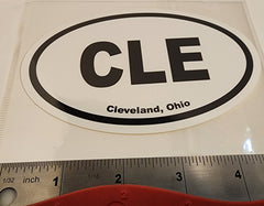 Oval "CLE" (Cleveland) Euro Acronym Sticker