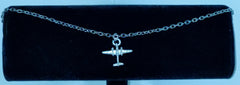 North American Aviation B-25 Mitchell Bomber Pewter Necklace & Earrings Set