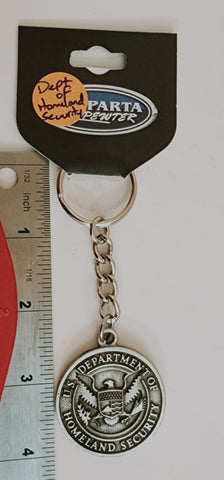 Dept. of Homeland Security Logo 3D Pewter Keychain
