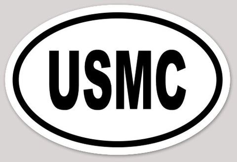 Oval "USMC" (United States Marine Corps) Euro Acronym Sticker