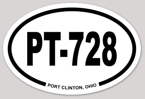 Oval "PT-728" Euro Acronym Sticker
