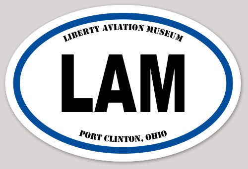 Oval "LAM" Liberty Aviation Museum Euro Acronym Sticker