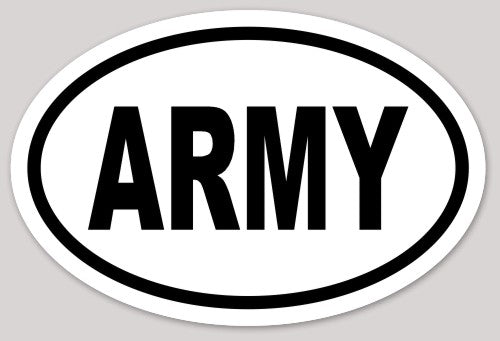 Oval "ARMY" Euro Acronym Sticker