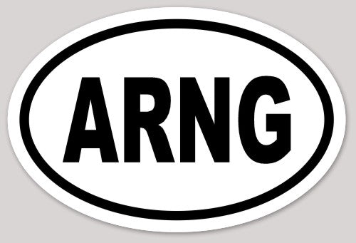 Oval "ARNG" (Army National Guard) Euro Acronym Sticker