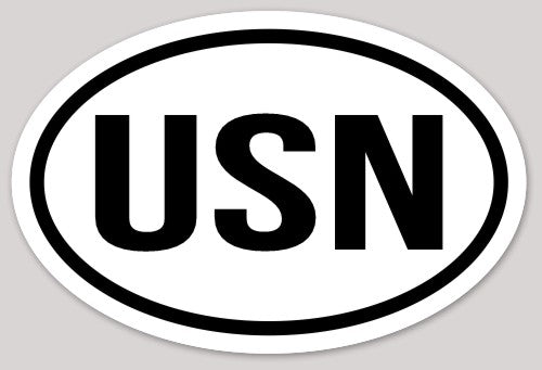 Oval "USN" (United States Navy) Euro Acronym Sticker
