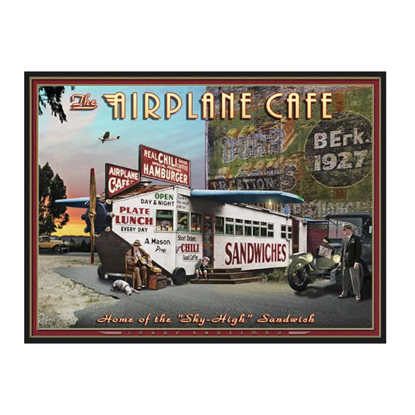 "The Airplane Cafe" 19 X 25 print by Larry Grossman