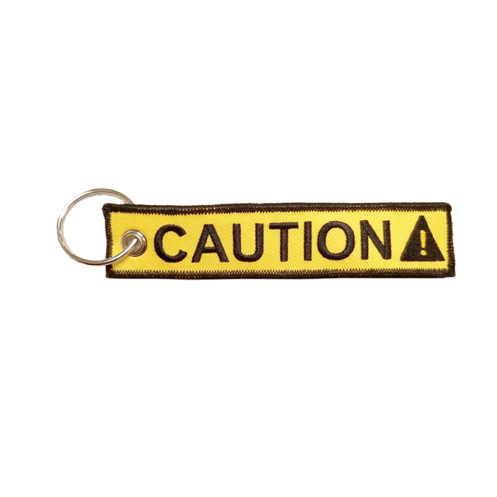 Caution Yellow/Black Keychain
