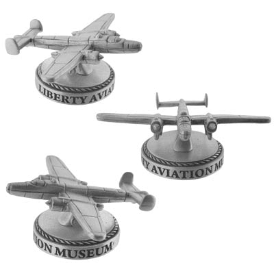 Liberty Aviation Museum's WWII North American Aviation B-25 Mitchell Pewter 3D Bottle Stopper