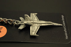 McDonnell Douglas F/A-18 Hornet Blue Angels Pewter Airplane Keychain
