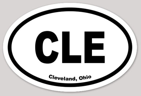 Oval "CLE" Euro Acronym Sticker
