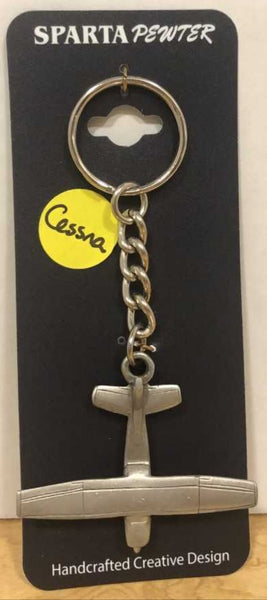 Cessna Airplane Pewter Keychain