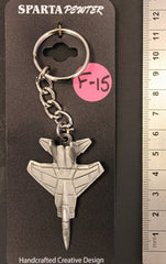 McDonnell Douglas F-15 Eagle Airplane Pewter Keychain