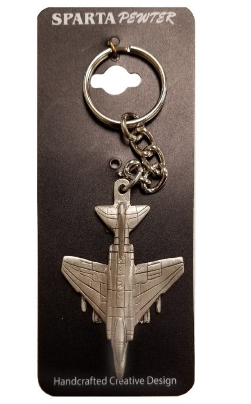 Sparta Pewter Ford Tri-Motor Island Airlines Airplane Pewter Carabiner Airplane Keychain Blue
