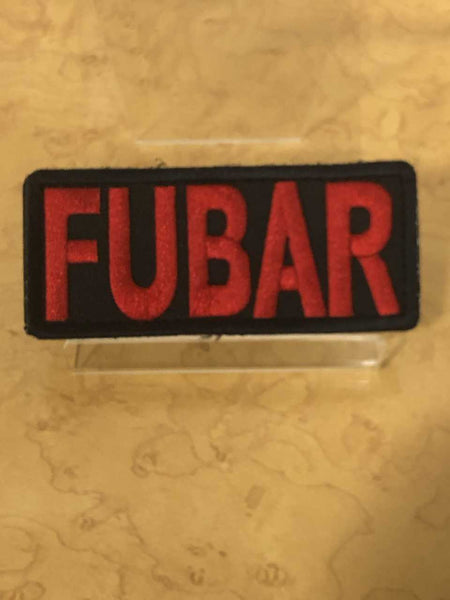 FUBAR in red letters Velcro Patch