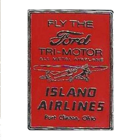 "Fly the Ford" Tri-Motor Island Airlines Metal Hat Pin