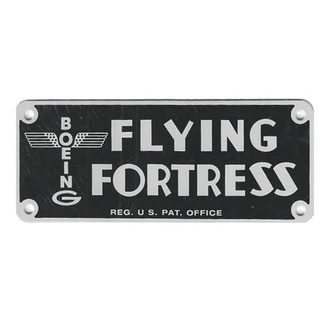B-17 Flying Fortress Data Plate Reproduction