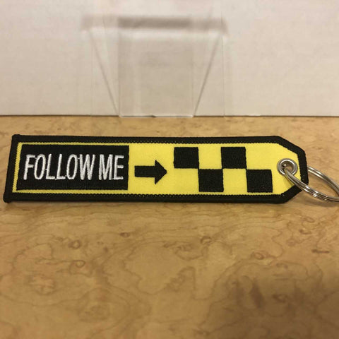Follow Me Embroidered Keychain