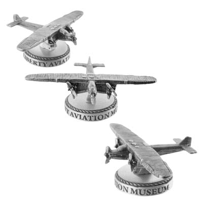 Liberty Aviation Museum's Ford Tri-Motor Airplane Pewter 3D Bottle Stopper