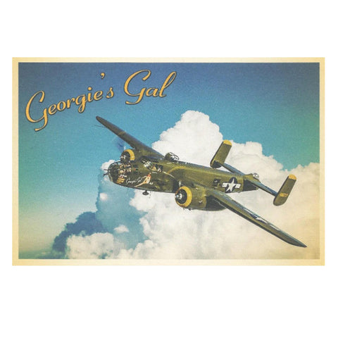 "Georgie's Gal" B-25 Mitchell Bomber Postcard