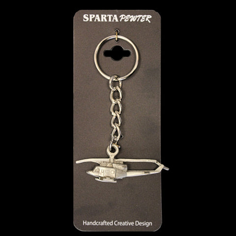 Bell UH-1 Iroquois "Huey" Helicopter Pewter Keychain