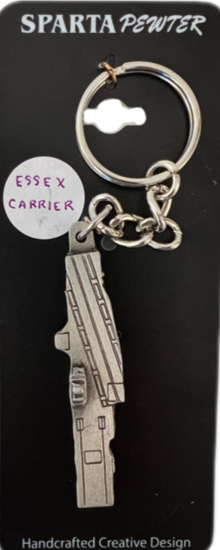 Essex Carrier Ship Pewter Keychain