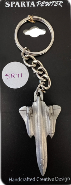 Lockheed SR-71 Blackbird Airplane Pewter Keychain – Liberty Lockheed SR-71 Blackbird Airplane Pewter Keychain – Liberty
