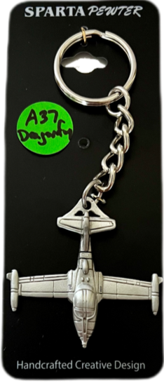 Cessna A-37 Dragonfly Pewter Keychain