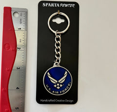 U.S. Air Force Enamel Logo Pewter Keychain