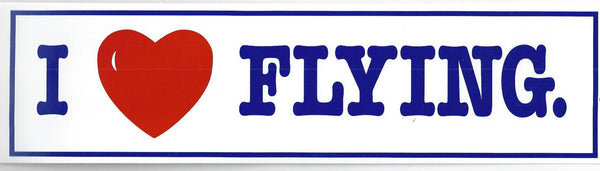 I Love Flying bumper sticker