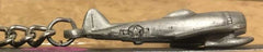 WWII Republic P-47 Thunderbolt Pewter Airplane Keychain