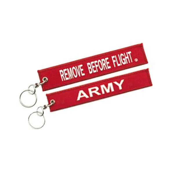 Remove Before Flight Army Keychain