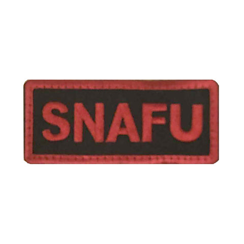 SNAFU in red lettering Velcro Patch