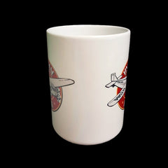 Tin Goose Diner Airplane Logo Ceramic Mug - Side