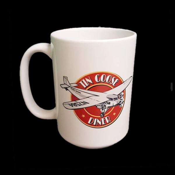 Tin Goose Diner Airplane Logo Ceramic Mug