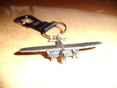 Ford Tri-Motor Island Airlines Airplane Pewter Carabiner Airplane Keychain