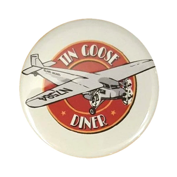 Tin Goose Diner Logo Round Button Pin